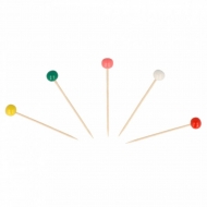Пика "Цветные шарики" 6,5 см бамбук 144 шт Garcia de PouИспания