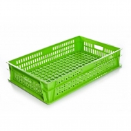 Ящик HDPE 74*46,5*14,5 см перфорированный, зеленый, P.L. Proff Cuisine