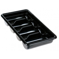 Емкость для столовых приборов 4 секции (черная) Luxhstahl