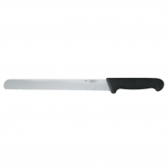 Нож хлебный 300 мм черная пластиковая ручка, PRO-Line P.L.