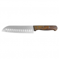 Нож-шеф 175 мм "Сантоку" деревянная ручка, Wood P.L. Proff Cuisine