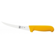Нож обвалочный 150/285 мм. изогнутый (гибкое лезвие) желтый Poly Icel  /1/