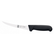 Нож обвалочный 130/265 мм. изогнутый (узкое жесткое лезвие) черный SAFE Icel /1/6/