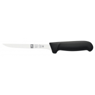 Нож обвалочный 150/285 мм. изогнутый (узкое полугибкое лезвие) черный SAFE Icel /1/6/