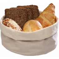 Корзина для хлеба круглая 17х8 см. хлопок, бежевая APS