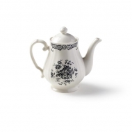 Чайник с крышкой 965 мл H 19,5 см, цвет декора черный Rose&Bitossi