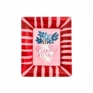 Блюдо прямоугольное Fiori azzurri, 20,5x17 см, Con Amore&Bitossi