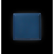 Тарелка квадратная 200мм синяя "Corone"