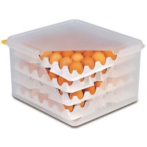 Контейнер для хранения яиц 35,4*32,5 см. h= 20 см. 8 лотков с крышкой полиэтилен APS