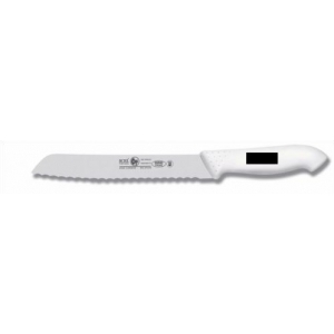 Нож для хлеба 255/375 мм черный, с волн.кромкой, HoReCa Icel