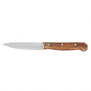 Нож для чистки овощей и фруктов 100 мм деревянная ручка, Wood P.L. Proff Cuisine