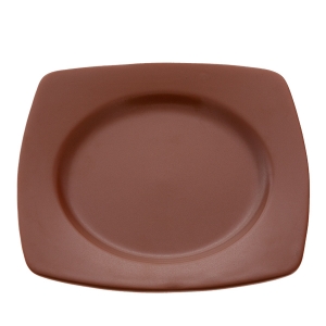Тарелка керам. квадратная 24,5х24,5 d18  ELGAVA Brown