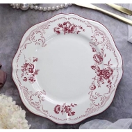 Тарелка мелкая d 25,5 см h 2,2 см, фарфор, Red Rose