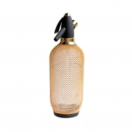 Сифон для газирования воды/содовой 1л нерж.+ стекло золотой цвет P.L.- Barbossa