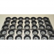Сборка форм гофрированных для кексов, 20 мл, 61 шт, решетка 60*40 см, черный металл