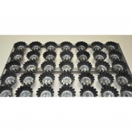 Сборка форм гофрированных для кексов, 50 мл, 35 шт, решетка 60*40 см, черный металл