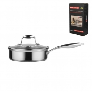 Сотейник 1,7 л с крышкой 20/18,5*13 см New Kitchen Honeycombs нерж. с антиприг. покр. ИНДУКЦИЯ
