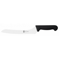 Нож для хлеба 230/360 мм. изогнутый, с волн. кромкой, черный PRACTICA Icel /1/6/