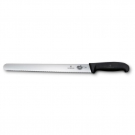 Нож для нарезки 300 мм с волнистым лезвием ручка фиброкс Victorinox Fibrox