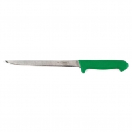 Нож филейный 200 мм зеленая ручка, PRO-Line P.L.
