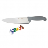 Шеф-нож 150 мм с цветными кнопками серая пластиковая ручка, PRO-Line P.L.
