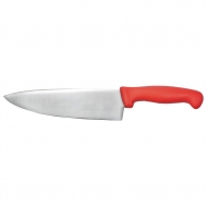 Шеф-нож 200 мм красная пластиковая ручка PRO-Line P.L.