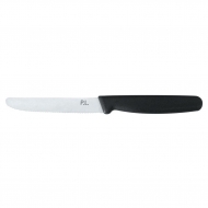Нож PRO-Line для нарезки, волнистое лезвие, 16 см, ручка черная пластиковая, P.L. Proff