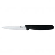 Нож для нарезки 100 мм волнистое лезвие, пластиковая черная ручка PRO-Line P.L.