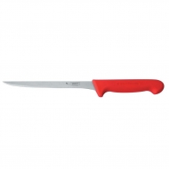 Нож филейный 200 мм красная пластиковая ручка, PRO-Line P.L.