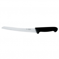 Нож хлебный 250 мм черная пластиковая ручка, PRO-Line P.L.