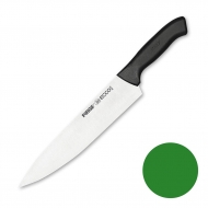Нож поварской 25 см, зеленая ручка Pirge