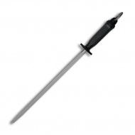 Мусат для заточки ножей 30 см, круглый, черная ручка Pirge