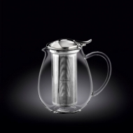 Чайник заварочный 850 мл  с откидной крышкой и колбой нерж. Thermo Glass Wilmax