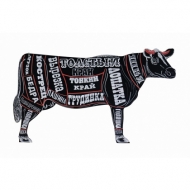 Меловая доска «Корова» 1180х700 мм с росписью