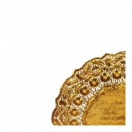 Салфетка ажурная золотая d=12 см металлизированная целлюлоза, 100 шт, Garcia de Pou