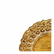 Салфетка ажурная золотая d=14 см металлизированная целлюлоза, 100 шт, Garcia de Pou