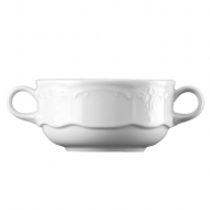 Чашка суповая с ручками 300 мл, белая BENEDIKT /6/