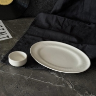 Блюдо овальное 33 см. белое FLOW /24/
