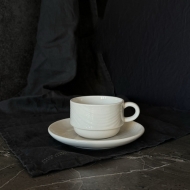 Чашка 200 мл, штабелирующаяся белая FLOW /24/