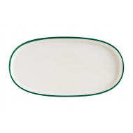 Блюдо овальное 210*100 мм. Линеа Зеленый, форма Хюгге Bonna /1/12/1116/ Блюдо овальное 210*100 мм. Линеа Зеленый, форма Хюгге Bonna /1/12/1116/