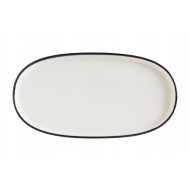 Блюдо овальное 210*100 мм. Линеа Черный, форма Хюгге Bonna /1/12/ Блюдо овальное 210*100 мм. Линеа Черный, форма Хюгге Bonna /1/12/