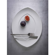 Блюдо овальное 36x28 см h 3,5 см, фарфор, Linea/4