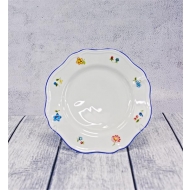 Тарелка мелкая d 21 см h 2 см, фарфор, Grazia с деколью Цветы