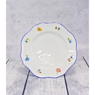 Тарелка мелкая d 25,5 см h 2,2 см, фарфор, Grazia с деколью Цветы