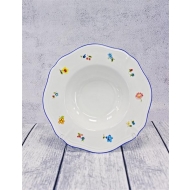 Тарелка глубокая / для пасты 280 мл, d 24,5 см h 4,3 см, фарфор, Grazia с деколью Цветы