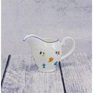 Молочник с ручкой 140 мл, 12,6x6,4 см h 9 см, фарфор, Grazia с деколью Цветы