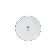 Тарелка мелкая 18 см, кант зеленый, Vaso Piccolo DS13
