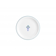 Тарелка мелкая 18 см, кант зеленый, Vaso Piccolo DS14