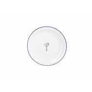Тарелка мелкая 22 см, кант синий, Vaso Piccolo DS16
