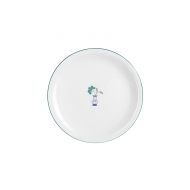 Тарелка мелкая 28 см, кант зеленый, Vaso Piccolo DS18